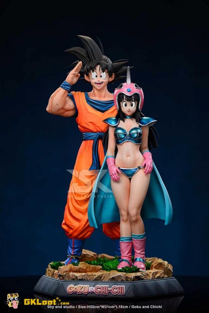 Sky End Studio Dragon Ball Son Goku & Chichi Statue - View 2 Sky End Studio Dragon Ball Son Goku & Chichi Statue - View 2