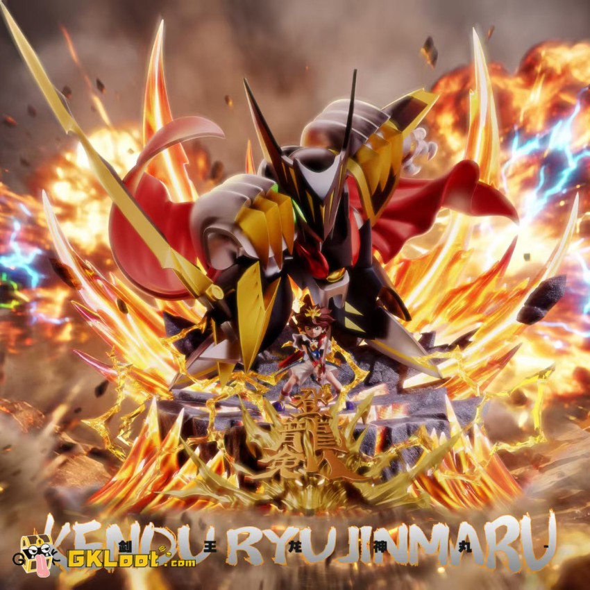 Ghost Studio Mashin Hero Wataru Kenou Ryujinmaru Statue w/ LED - View 1 Ghost Studio Mashin Hero Wataru Kenou Ryujinmaru Statue w/ LED - View 1