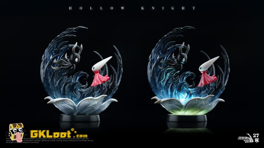 27 Abyss Studio Hollow Knight The Knight & Hornet Statue w/ LED - View 5 27 Abyss Studio Hollow Knight The Knight & Hornet Statue w/ LED - View 5