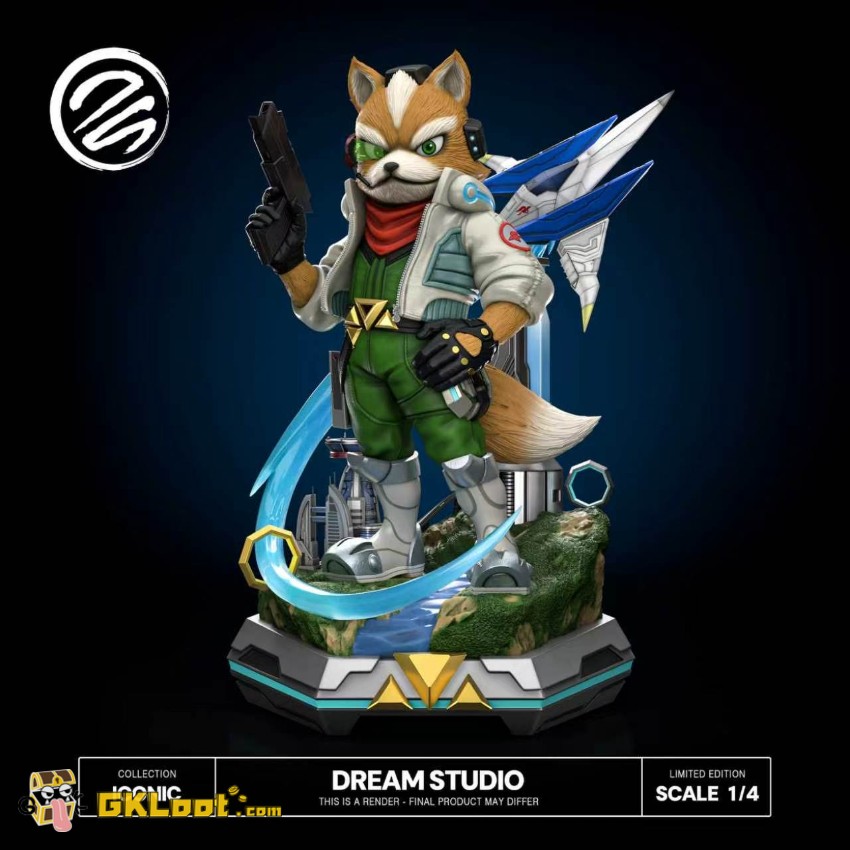 Dream Studio 1/4 Star Fox Fox McCloud Statue - View 2 Dream Studio 1/4 Star Fox Fox McCloud Statue - View 2