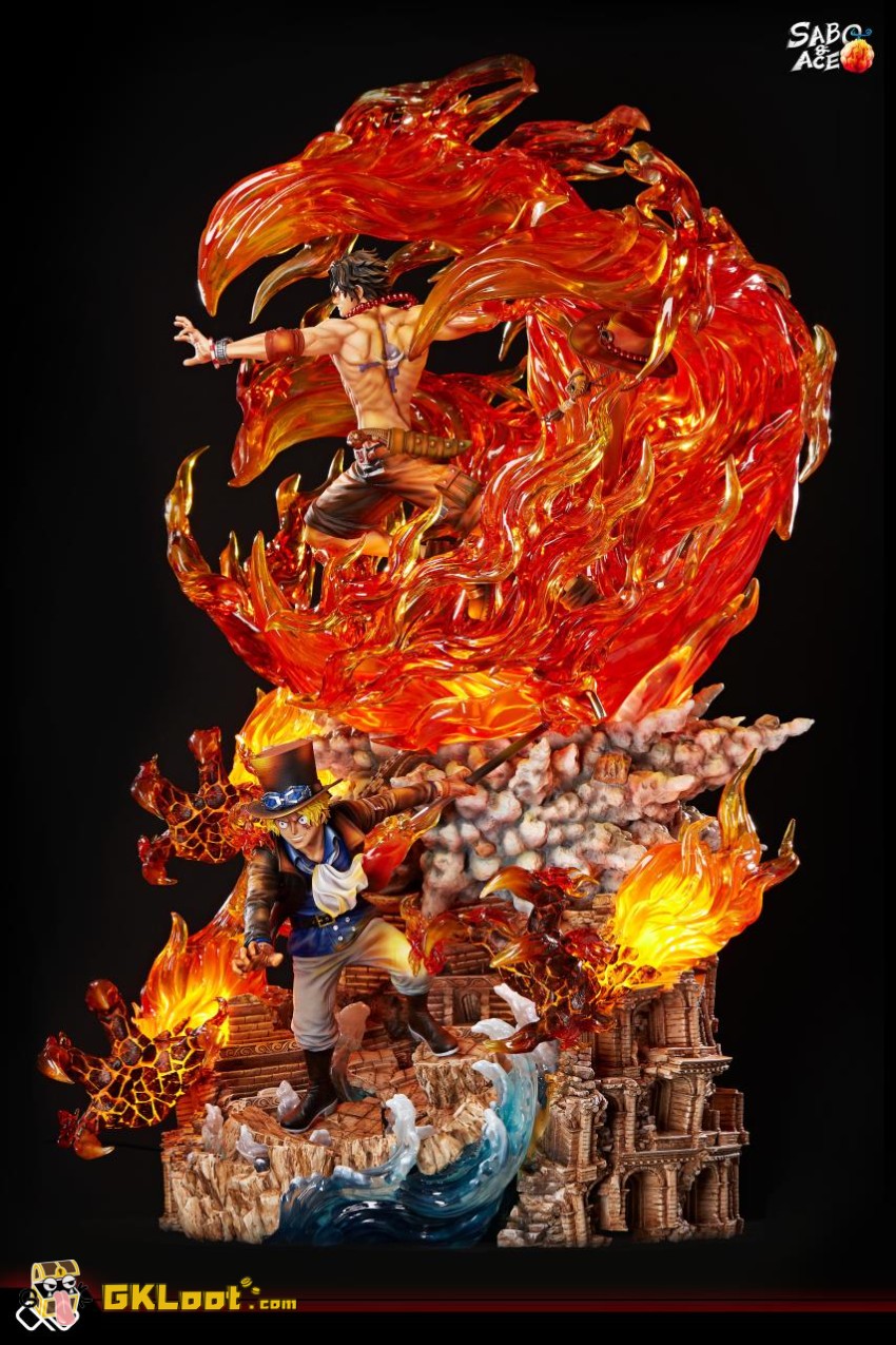 Infinite Studio One Piece Sabo & Portgas D. Ace Statue w/ LED - View 2 Infinite Studio One Piece Sabo & Portgas D. Ace Statue w/ LED - View 2