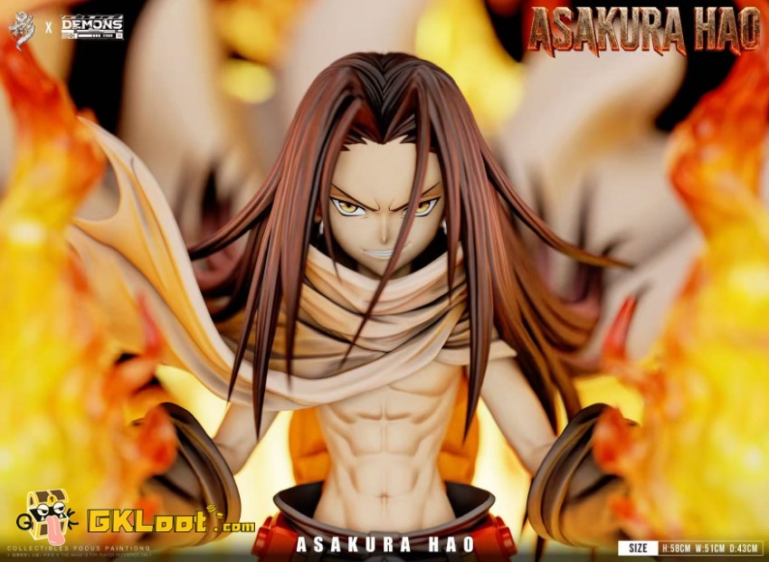 Lue Ying & Demons Studio Shaman King Hao Asakura Statue w/ LED - View 3 Lue Ying & Demons Studio Shaman King Hao Asakura Statue w/ LED - View 3
