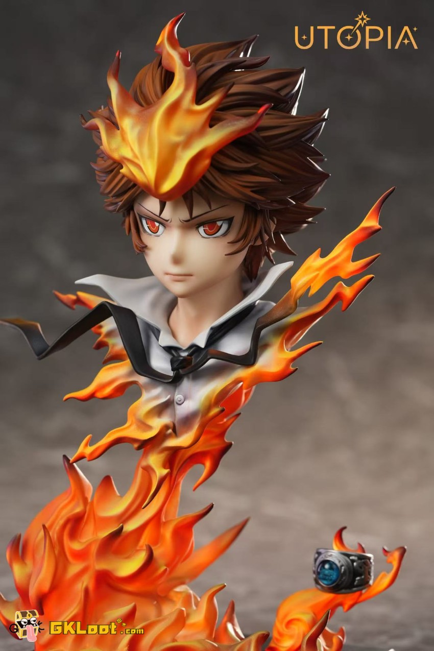 Utopia Studio Katekyo Hitman Reborn Tsunayoshi Sawada Bust w/ LED - View 9 Utopia Studio Katekyo Hitman Reborn Tsunayoshi Sawada Bust w/ LED - View 9