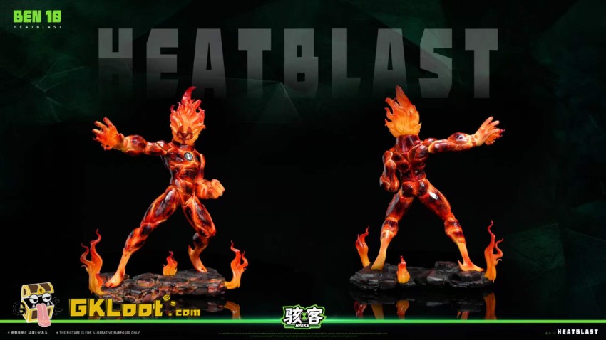 HAIKE Studio Ben 10 Heatblast & Diamondhead Statue - View 14 HAIKE Studio Ben 10 Heatblast & Diamondhead Statue - View 14