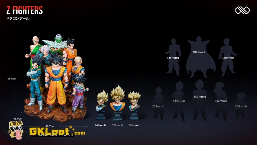 Infinite Studio Dragon Ball Z Fighters Statue - View 2 Infinite Studio Dragon Ball Z Fighters Statue - View 2