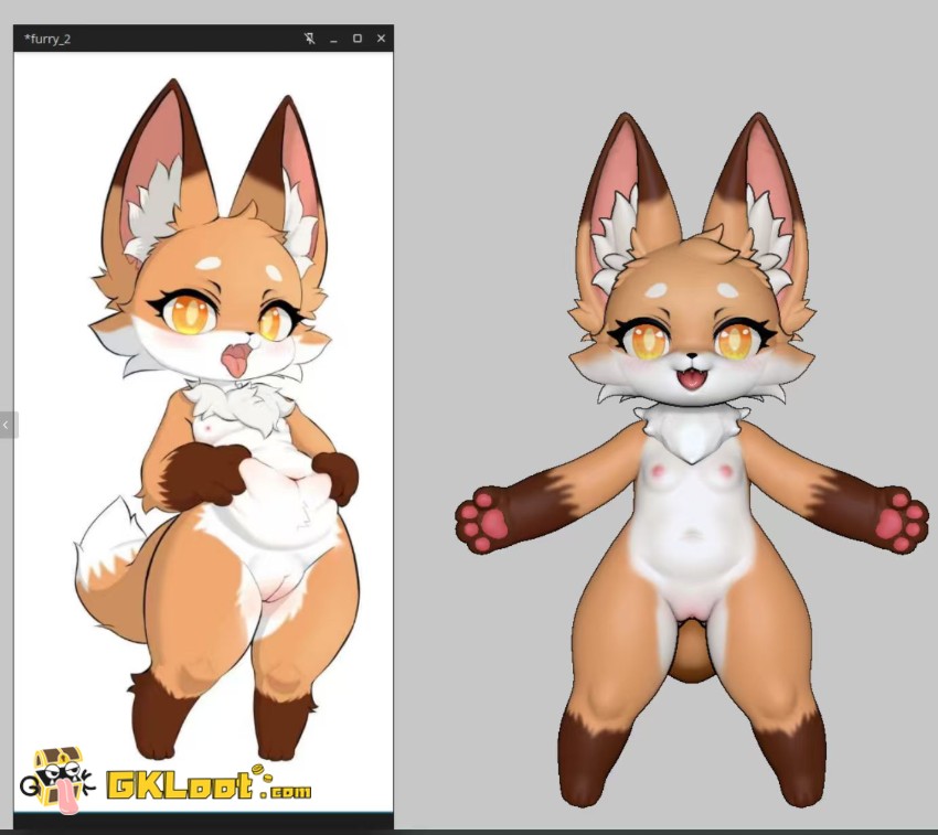 Spirit Demon Studio Original Fox - View 2 Spirit Demon Studio Original Fox - View 2