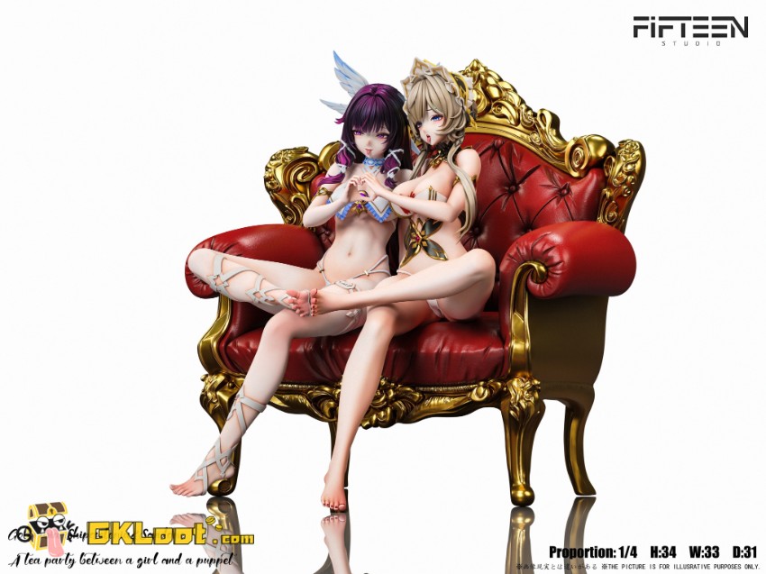 Fifteen Studio 1/4 Genshin Impact Columbina Hyposelenia & Sandrone Statue - View 7 Fifteen Studio 1/4 Genshin Impact Columbina Hyposelenia & Sandrone Statue - View 7