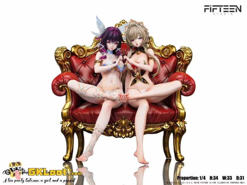 Fifteen Studio 1/4 Genshin Impact Columbina Hyposelenia & Sandrone Statue - View 8 Fifteen Studio 1/4 Genshin Impact Columbina Hyposelenia & Sandrone Statue - View 8