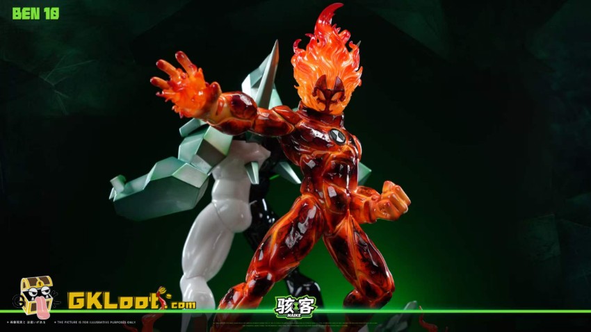 HAIKE Studio Ben 10 Heatblast & Diamondhead Statue - View 2 HAIKE Studio Ben 10 Heatblast & Diamondhead Statue - View 2