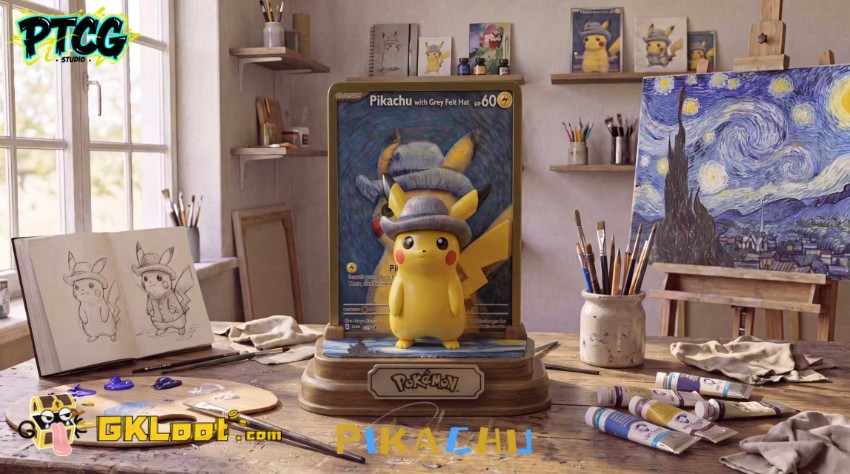 PTCG Studio Pokémon Pikachu Statue - View 2 PTCG Studio Pokémon Pikachu Statue - View 2