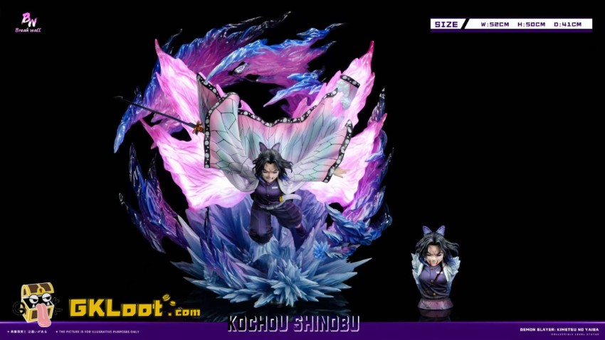 Breakwall Studio 1/6 Demon Slayer Kochou Shinobu Statue w/ LED - View 4 Breakwall Studio 1/6 Demon Slayer Kochou Shinobu Statue w/ LED - View 4