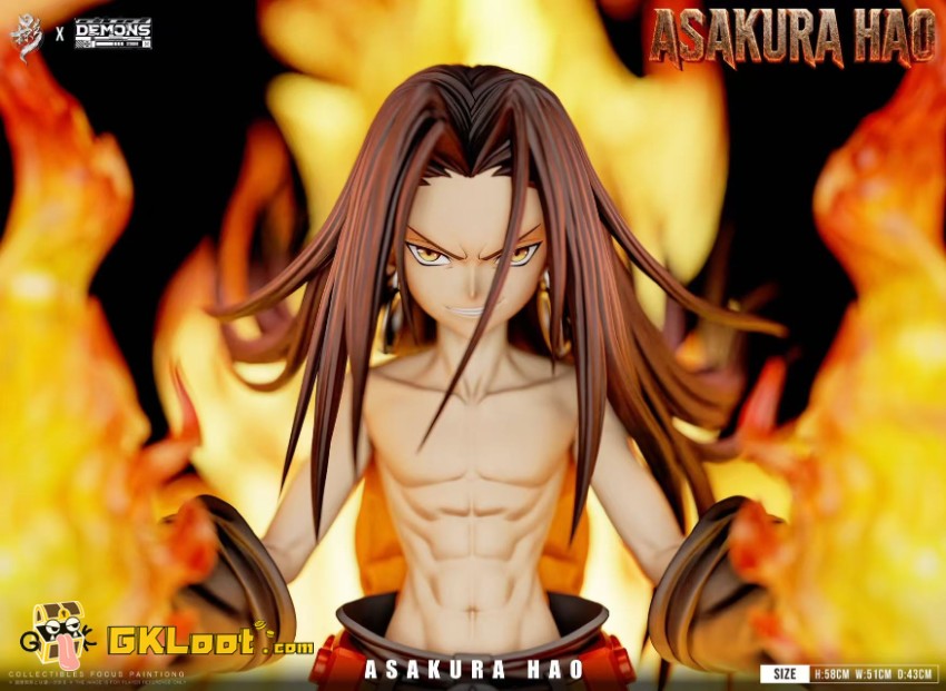 Lue Ying & Demons Studio Shaman King Hao Asakura Statue w/ LED - View 4 Lue Ying & Demons Studio Shaman King Hao Asakura Statue w/ LED - View 4
