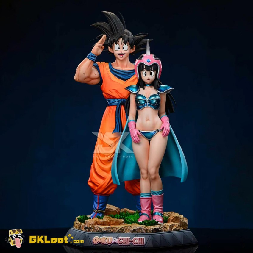 Sky End Studio Dragon Ball Son Goku & Chichi Statue - View 1 Sky End Studio Dragon Ball Son Goku & Chichi Statue - View 1
