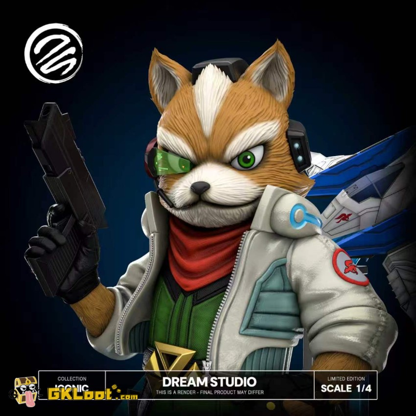 Dream Studio 1/4 Star Fox Fox McCloud Statue - View 6 Dream Studio 1/4 Star Fox Fox McCloud Statue - View 6