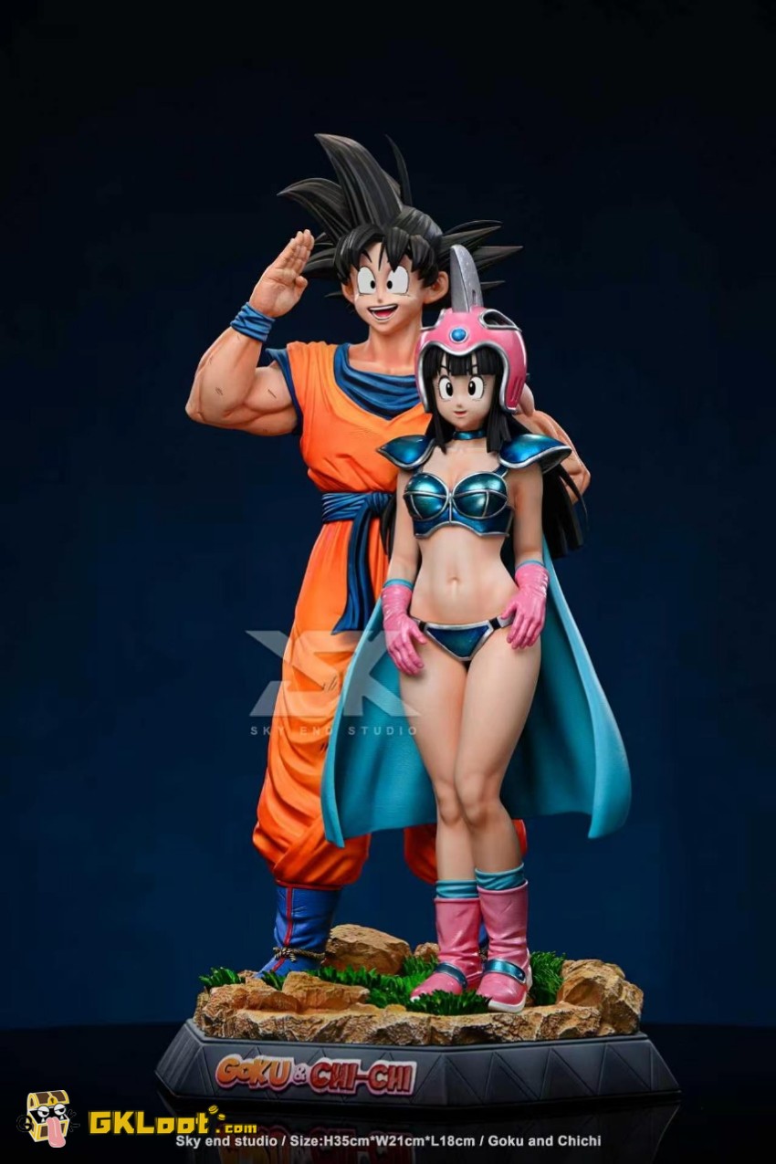 Sky End Studio Dragon Ball Son Goku & Chichi Statue - View 3 Sky End Studio Dragon Ball Son Goku & Chichi Statue - View 3