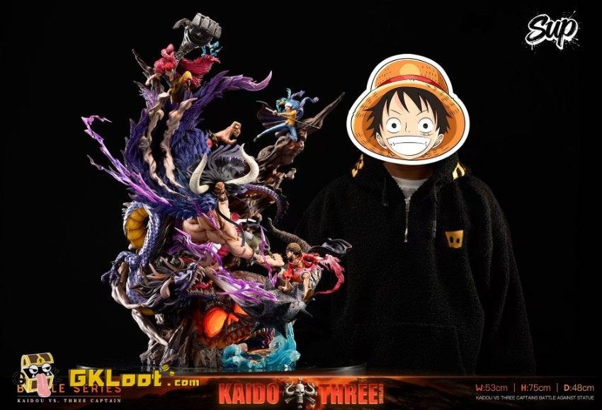 Sup Studio One Piece Kaidou VS Three Captains Statue - View 3 Sup Studio One Piece Kaidou VS Three Captains Statue - View 3