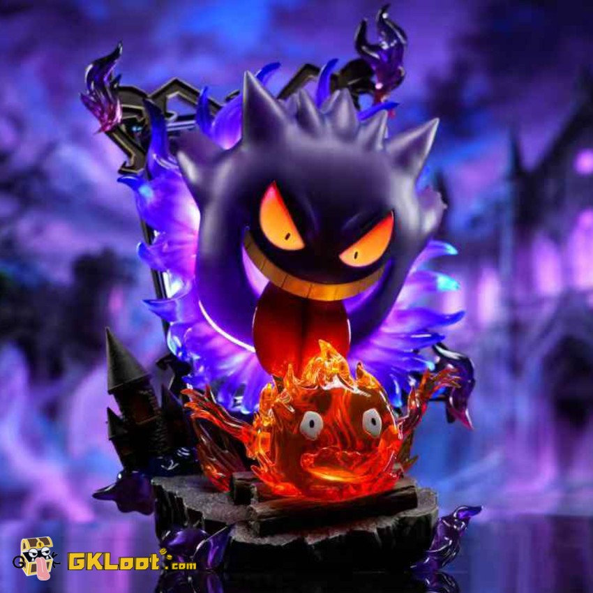 Long Miao Studio Howl's Moving Castle & Pokémon Gengar & Calcifer Statue w/ LED - View 1 Long Miao Studio Howl's Moving Castle & Pokémon Gengar & Calcifer Statue w/ LED - View 1