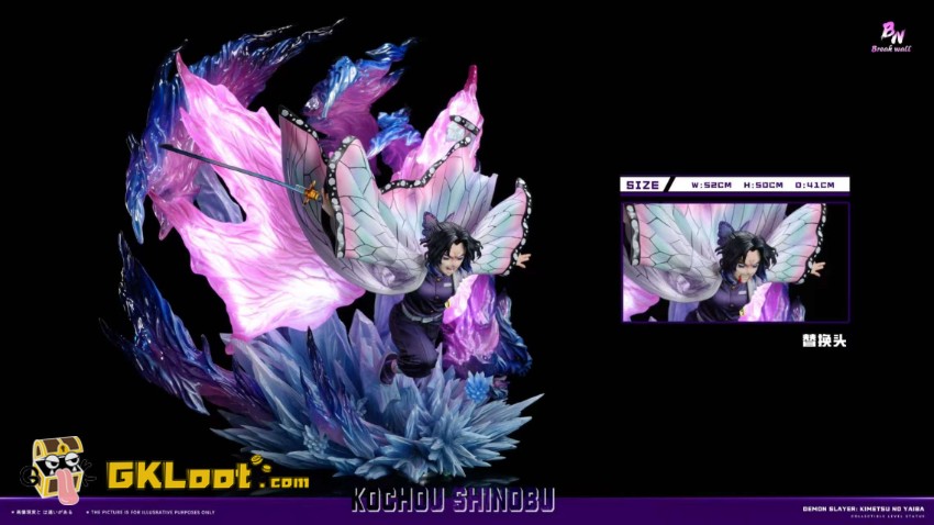 Breakwall Studio 1/6 Demon Slayer Kochou Shinobu Statue w/ LED - View 5 Breakwall Studio 1/6 Demon Slayer Kochou Shinobu Statue w/ LED - View 5
