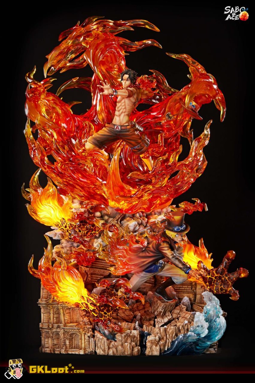 Infinite Studio One Piece Sabo & Portgas D. Ace Statue w/ LED - View 5 Infinite Studio One Piece Sabo & Portgas D. Ace Statue w/ LED - View 5