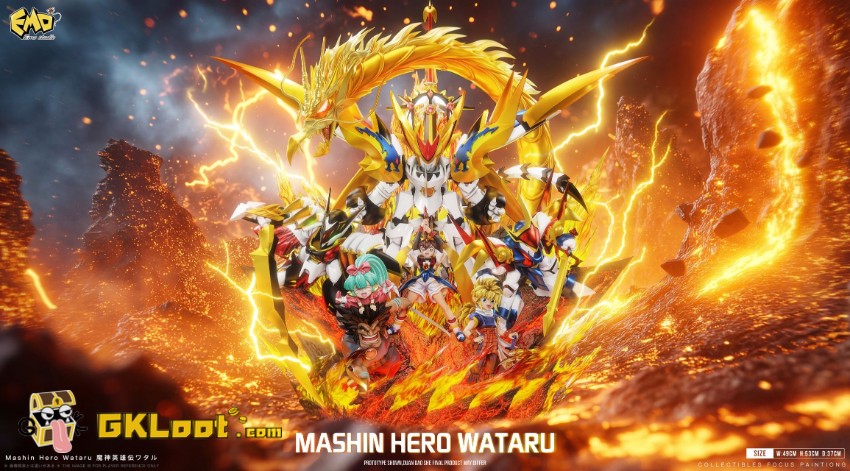 EMO Studio Mashin Hero Wataru Wataru Ikusabe Statue w/ LED - View 3 EMO Studio Mashin Hero Wataru Wataru Ikusabe Statue w/ LED - View 3