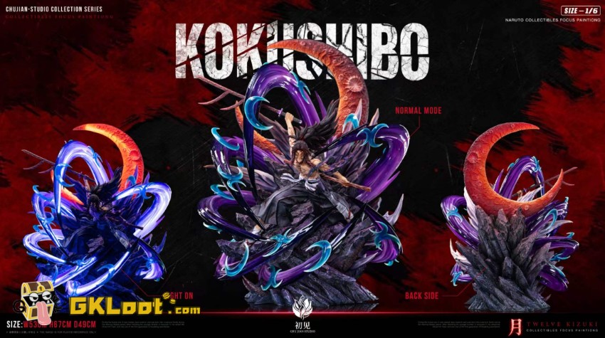 Chu Jian Studio 1/6 Demon Slayer Kokushibo Statue w/ LED - View 3 Chu Jian Studio 1/6 Demon Slayer Kokushibo Statue w/ LED - View 3