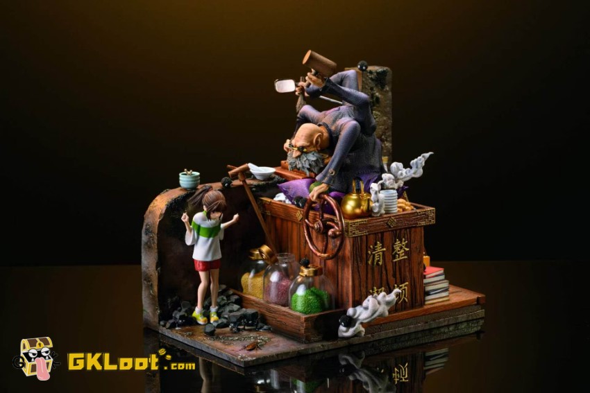 Reborn Studio Spirited Away Chihiro Ogino & Kamaji Statue - View 2 Reborn Studio Spirited Away Chihiro Ogino & Kamaji Statue - View 2