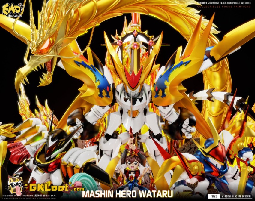 EMO Studio Mashin Hero Wataru Wataru Ikusabe Statue w/ LED - View 12 EMO Studio Mashin Hero Wataru Wataru Ikusabe Statue w/ LED - View 12