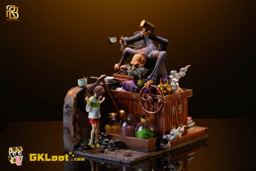 Reborn Studio Spirited Away Chihiro Ogino & Kamaji Statue - View 3 Reborn Studio Spirited Away Chihiro Ogino & Kamaji Statue - View 3