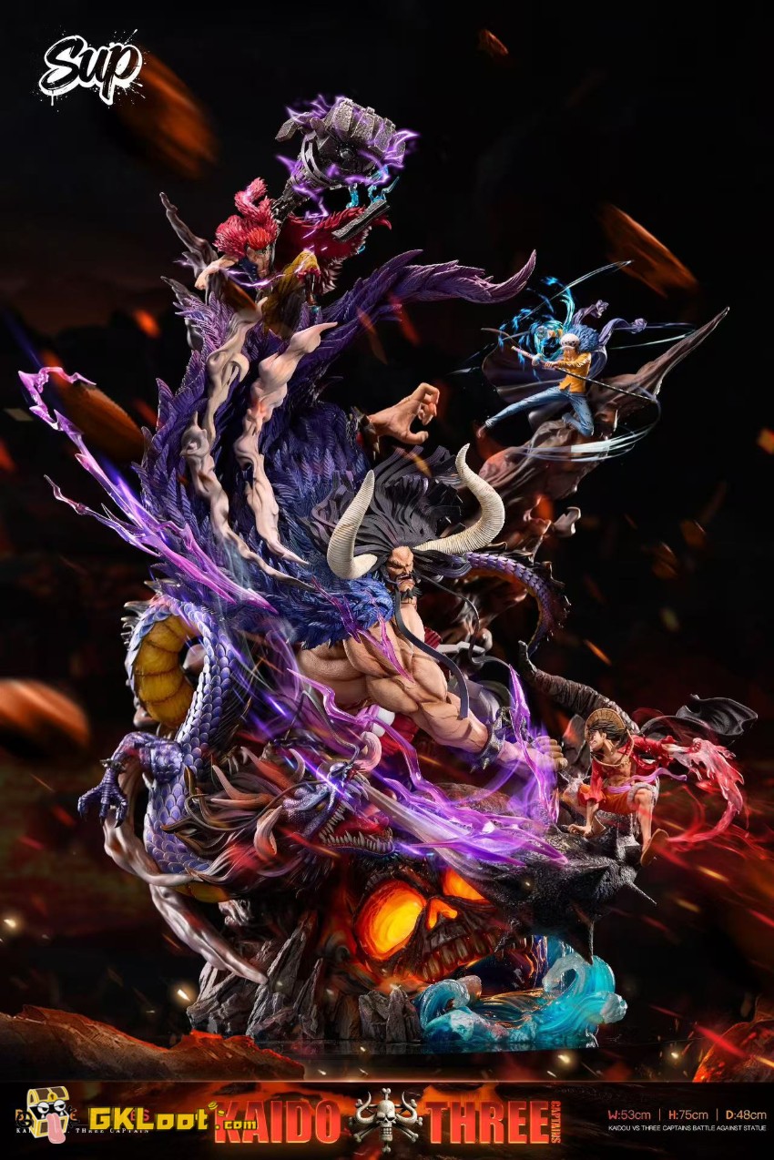 Sup Studio One Piece Kaidou VS Three Captains Statue - View 2 Sup Studio One Piece Kaidou VS Three Captains Statue - View 2