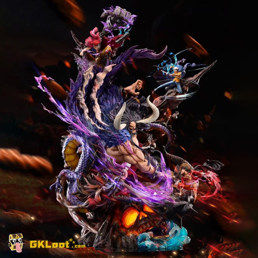 Sup Studio One Piece Kaidou VS Three Captains Statue - View 1 Sup Studio One Piece Kaidou VS Three Captains Statue - View 1