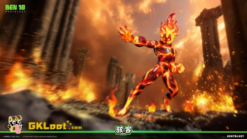 HAIKE Studio Ben 10 Heatblast & Diamondhead Statue - View 9 HAIKE Studio Ben 10 Heatblast & Diamondhead Statue - View 9