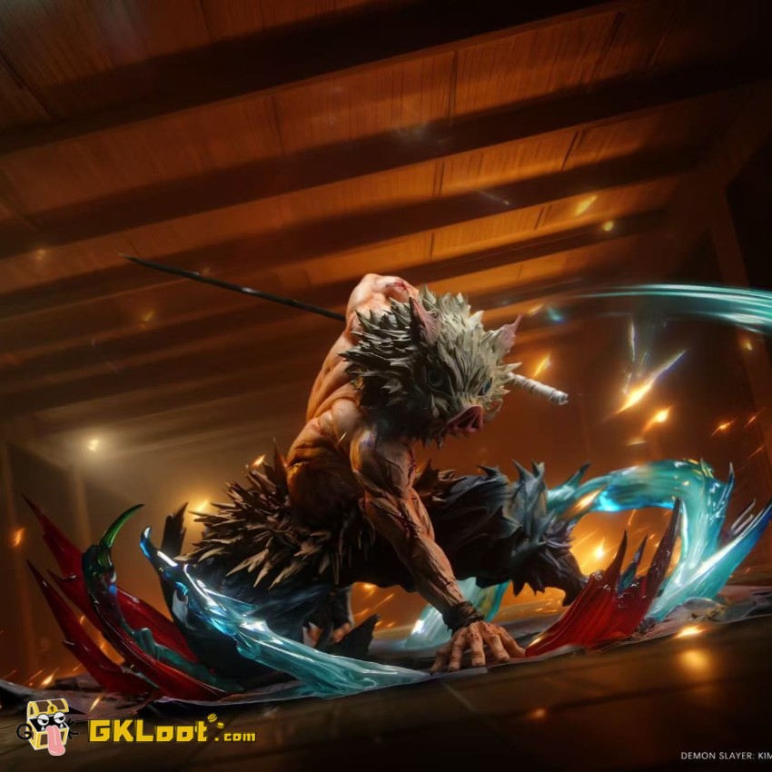 Fiend Studio Demon Slayer Hashibira Inosuke Statue - View 1 Fiend Studio Demon Slayer Hashibira Inosuke Statue - View 1