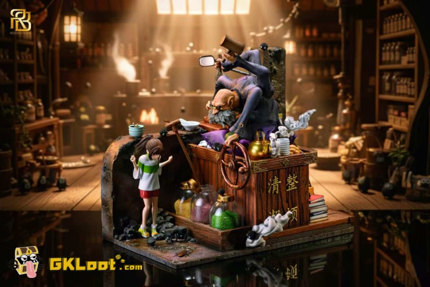 Reborn Studio Spirited Away Chihiro Ogino & Kamaji Statue - View 4 Reborn Studio Spirited Away Chihiro Ogino & Kamaji Statue - View 4