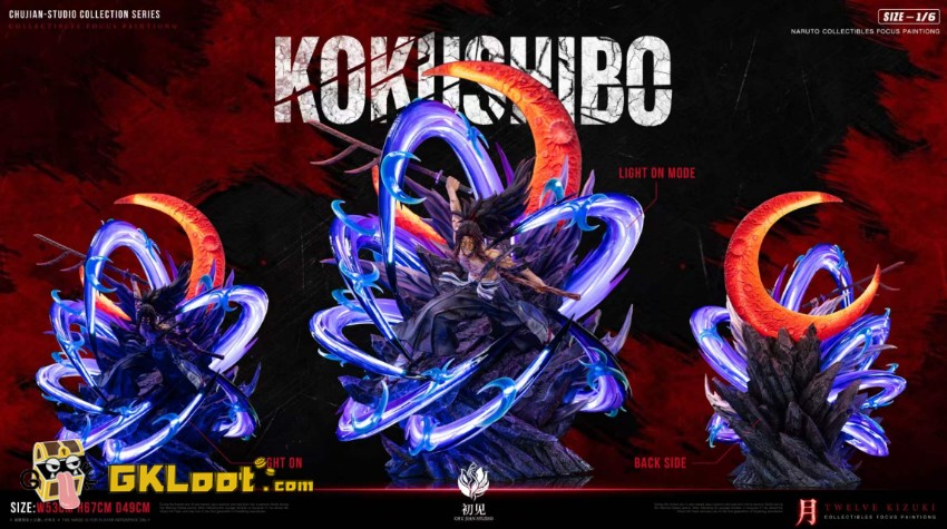Chu Jian Studio 1/6 Demon Slayer Kokushibo Statue w/ LED - View 4 Chu Jian Studio 1/6 Demon Slayer Kokushibo Statue w/ LED - View 4