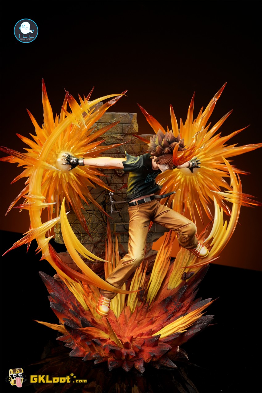 ILL Studio Katekyo Hitman Reborn Tsunayoshi Sawada Statue w/ LED - View 5 ILL Studio Katekyo Hitman Reborn Tsunayoshi Sawada Statue w/ LED - View 5