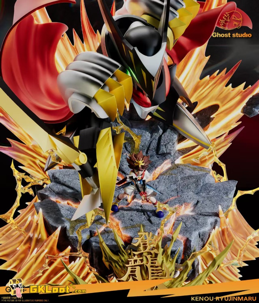 Ghost Studio Mashin Hero Wataru Kenou Ryujinmaru Statue w/ LED - View 5 Ghost Studio Mashin Hero Wataru Kenou Ryujinmaru Statue w/ LED - View 5