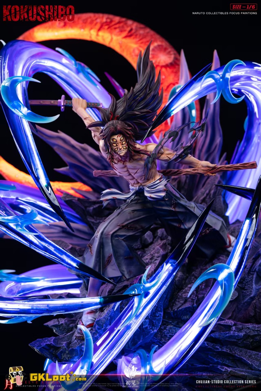 Chu Jian Studio 1/6 Demon Slayer Kokushibo Statue w/ LED - View 7 Chu Jian Studio 1/6 Demon Slayer Kokushibo Statue w/ LED - View 7