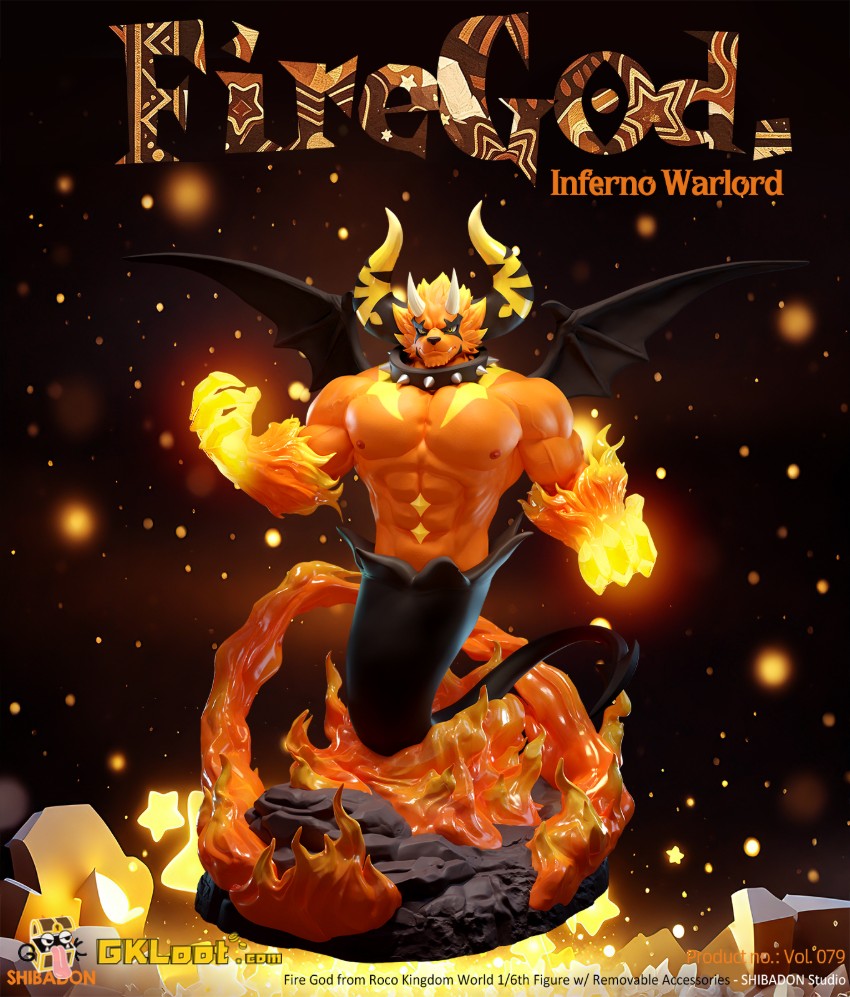 Shibadon Studio 1/6 Roco Kingdom Huoshen Statue w/ LED - View 2 Shibadon Studio 1/6 Roco Kingdom Huoshen Statue w/ LED - View 2