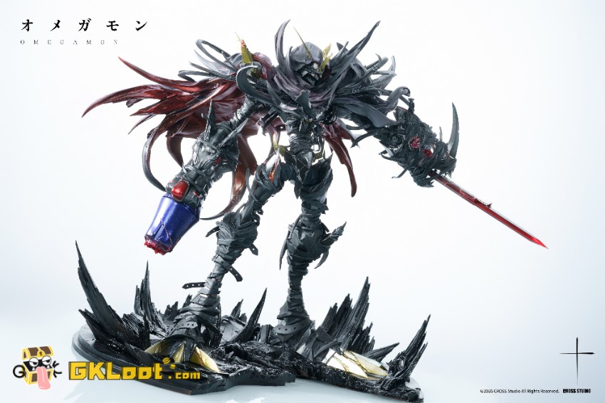 Cross Studio Digimon Adventure Omegamon Zwart Defeat Statue - View 2 Cross Studio Digimon Adventure Omegamon Zwart Defeat Statue - View 2