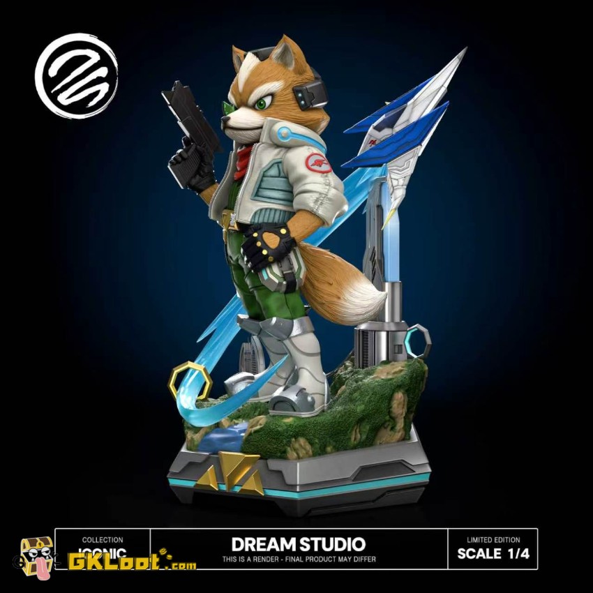 Dream Studio 1/4 Star Fox Fox McCloud Statue - View 5 Dream Studio 1/4 Star Fox Fox McCloud Statue - View 5