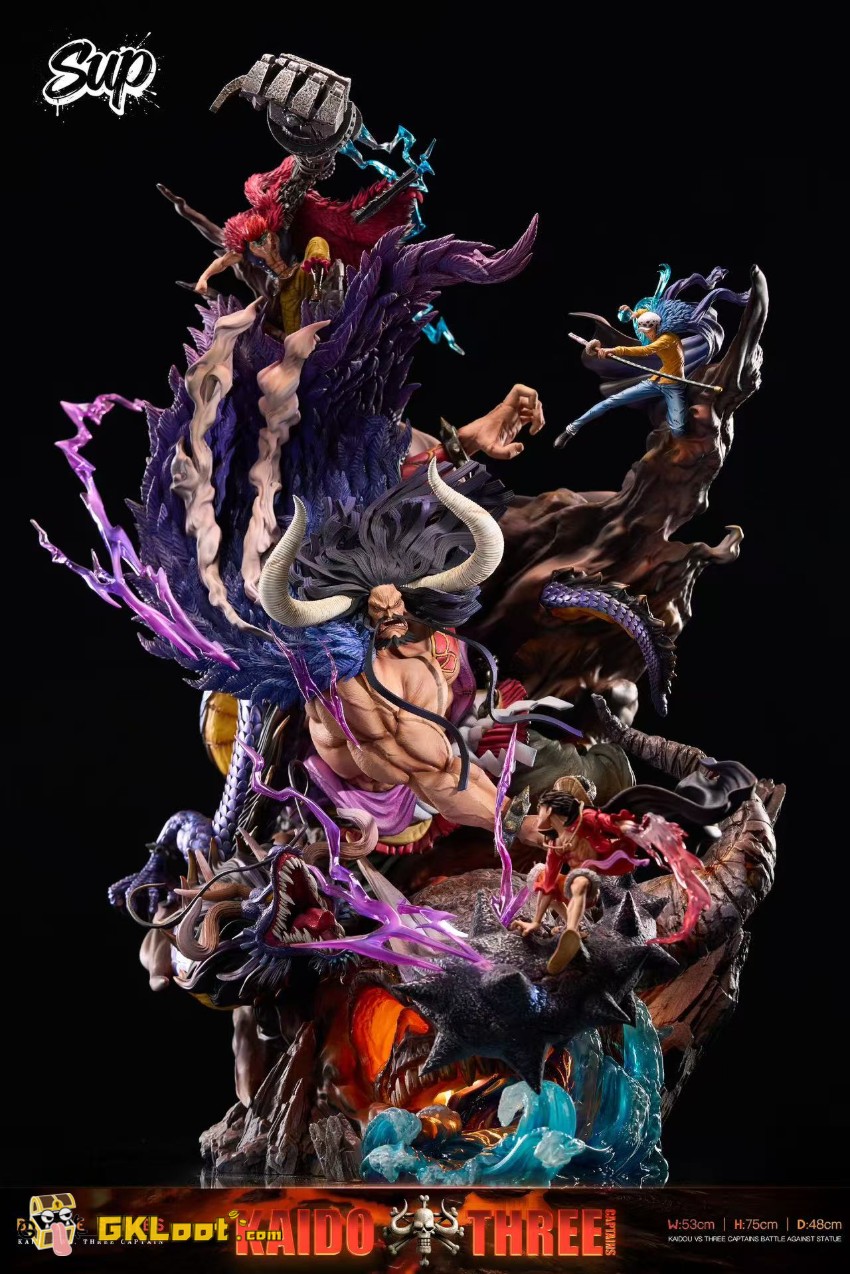 Sup Studio One Piece Kaidou VS Three Captains Statue - View 4 Sup Studio One Piece Kaidou VS Three Captains Statue - View 4