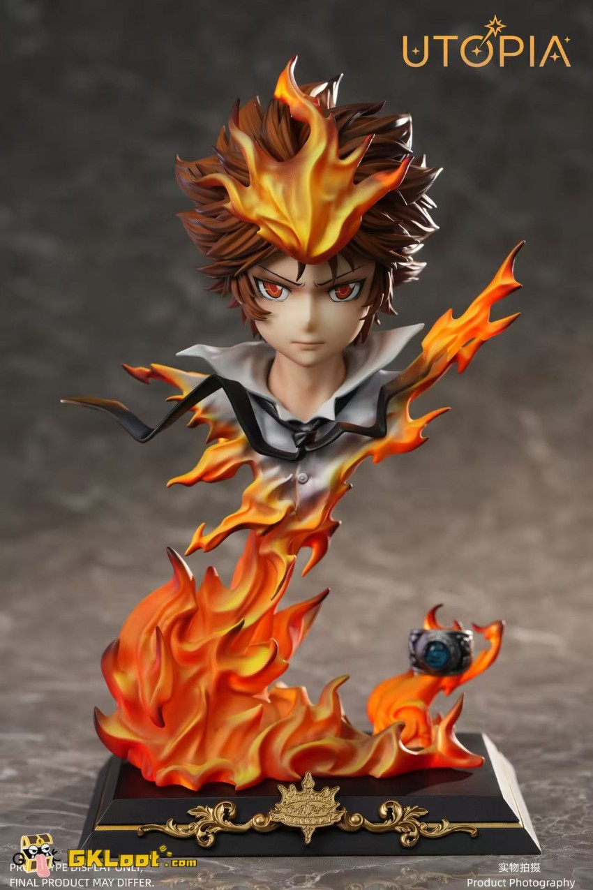 Utopia Studio Katekyo Hitman Reborn Tsunayoshi Sawada Bust w/ LED - View 7 Utopia Studio Katekyo Hitman Reborn Tsunayoshi Sawada Bust w/ LED - View 7