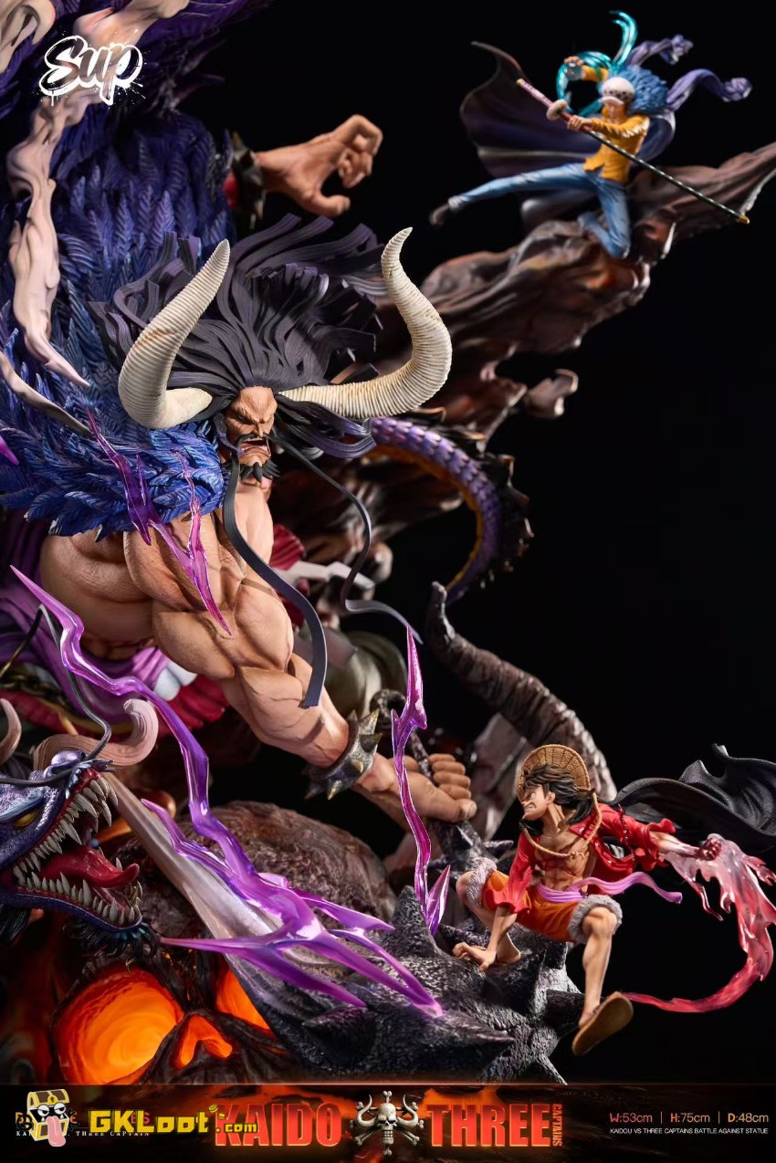 Sup Studio One Piece Kaidou VS Three Captains Statue - View 7 Sup Studio One Piece Kaidou VS Three Captains Statue - View 7