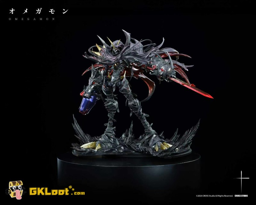 Cross Studio Digimon Adventure Omegamon Zwart Defeat Statue - View 3 Cross Studio Digimon Adventure Omegamon Zwart Defeat Statue - View 3