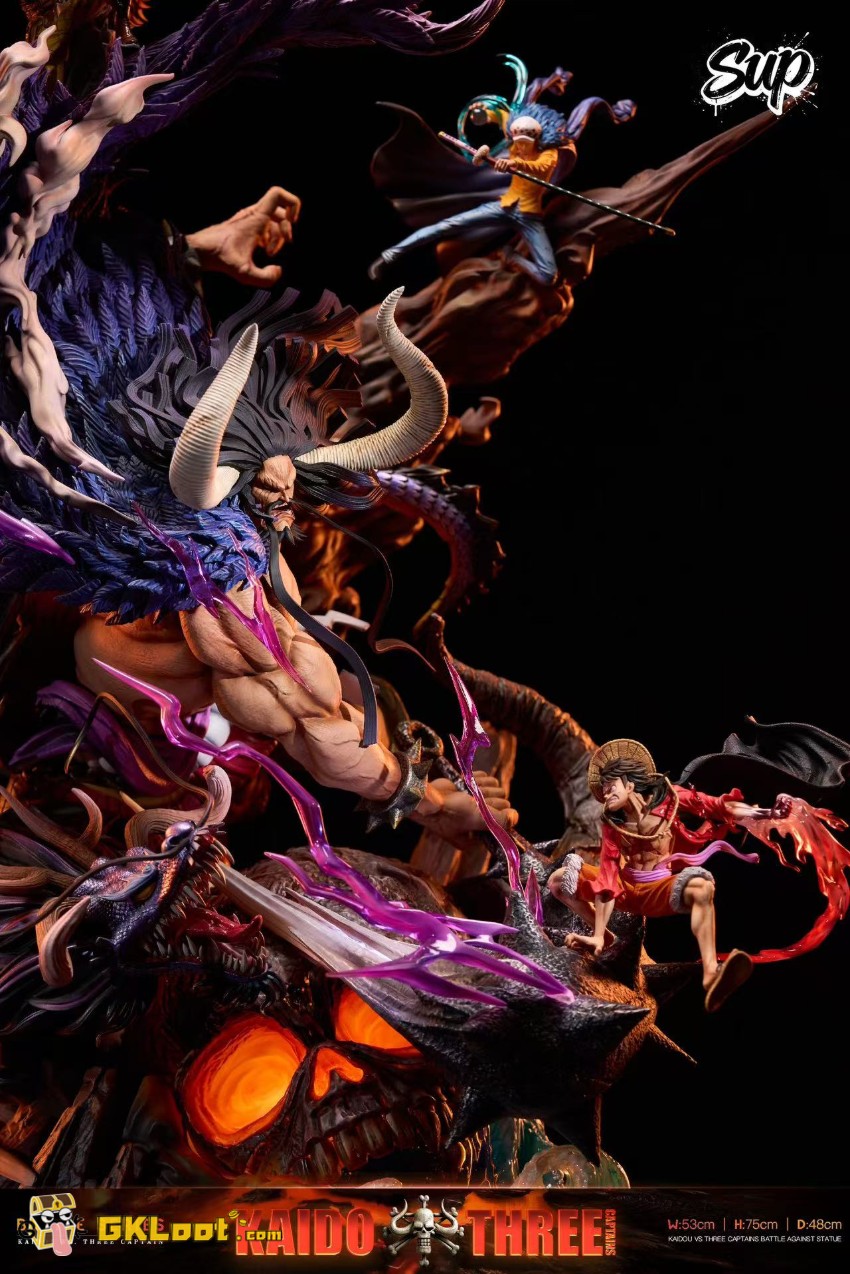 Sup Studio One Piece Kaidou VS Three Captains Statue - View 5 Sup Studio One Piece Kaidou VS Three Captains Statue - View 5