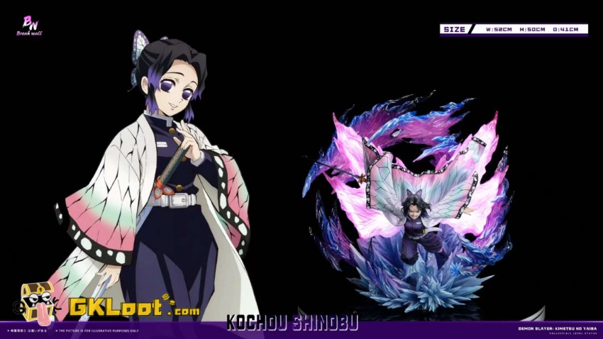 Breakwall Studio 1/6 Demon Slayer Kochou Shinobu Statue w/ LED - View 9 Breakwall Studio 1/6 Demon Slayer Kochou Shinobu Statue w/ LED - View 9