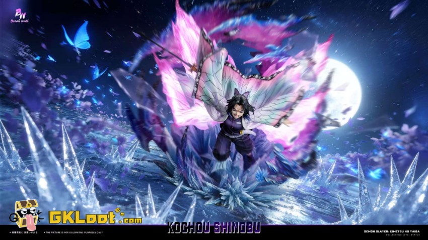Breakwall Studio 1/6 Demon Slayer Kochou Shinobu Statue w/ LED - View 2 Breakwall Studio 1/6 Demon Slayer Kochou Shinobu Statue w/ LED - View 2