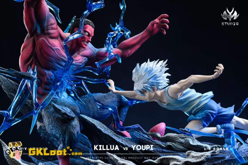 Mu Yao Studio 1/6 Hunter × Hunter Killua Zoldyck VS Menthuthuyoupi Statue - View 5 Mu Yao Studio 1/6 Hunter × Hunter Killua Zoldyck VS Menthuthuyoupi Statue - View 5