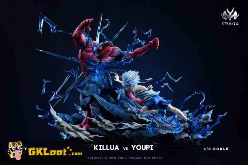 Mu Yao Studio 1/6 Hunter × Hunter Killua Zoldyck VS Menthuthuyoupi Statue - View 4 Mu Yao Studio 1/6 Hunter × Hunter Killua Zoldyck VS Menthuthuyoupi Statue - View 4