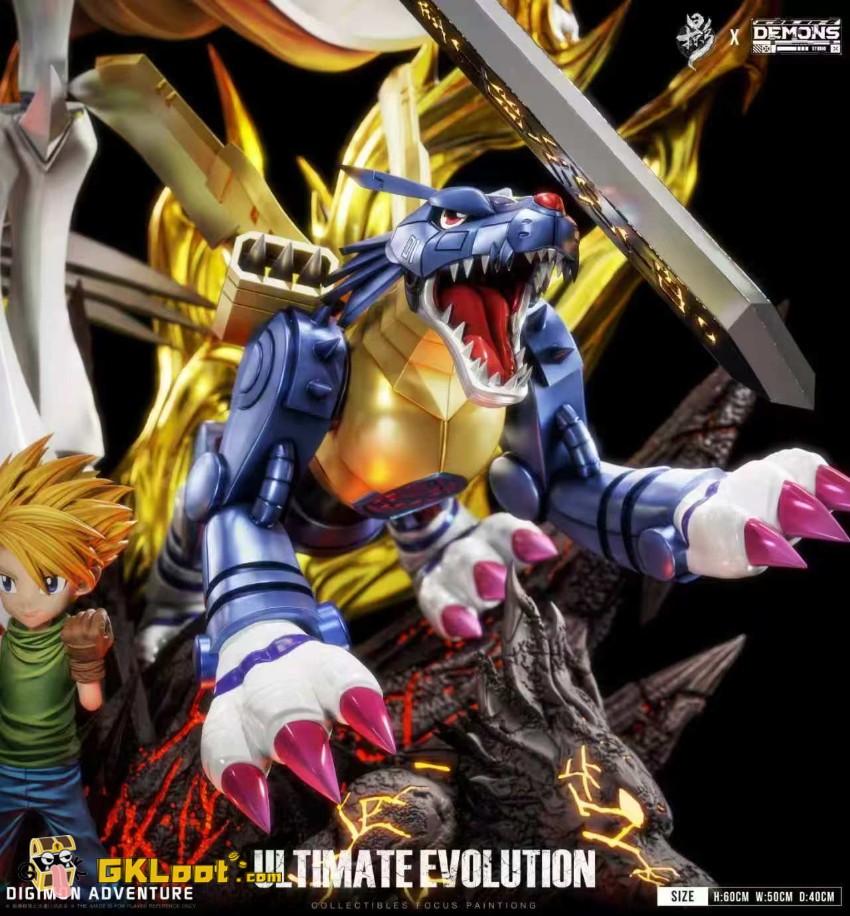 Lue Ying & Demons Studio Digimon Omnimon Statue w/ LED - View 4 Lue Ying & Demons Studio Digimon Omnimon Statue w/ LED - View 4